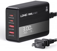 Универсальное зарядное устройство LDNIO A4808Q,  65W,  2*USB-C 2*USB,  Быстрая зарядка, Fast Charger,  Чё