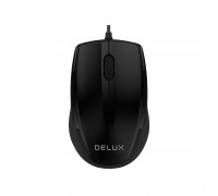 Мышь Delux DLM-321OUB,  Оптическая,  USB,  1000 dpi,  Длина провода 1, 6м,  Чёрный