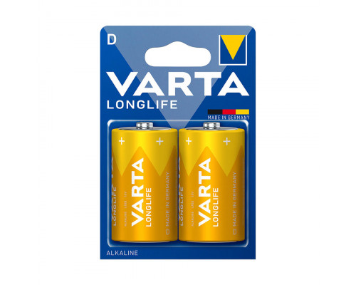 Батарейка VARTA LR20 Longlife, D, 1.5 V, 2 шт., блистер