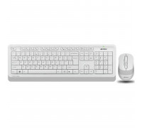 Клавиатура + Мышь A4 Tech FG1010S WHITE Fstyler,  беспроводная,  Анг, Рус, Каз,  оптическая мышь,  белая