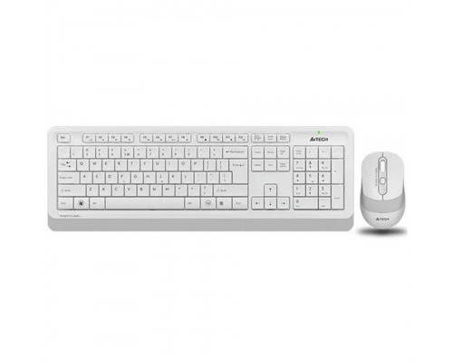 Клавиатура + Мышь A4 Tech FG1010S WHITE Fstyler, беспроводная, Анг/Рус/Каз, оптическая мышь, белая