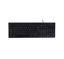 Клавиатура Delux DLK-180UB,  USB,  кол-во стандартных клавиш 104,  Анг, Рус, Каз,  чёрная