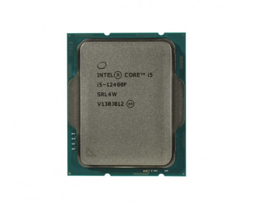 Процессор Intel Core i5-12400F,  2.5 Ghz,  S-1700,  L3 cache: 18 mb, Alder Lake, 10nm, 10 ядер, 117Вт,  OEM