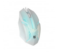 Мышь Defender MB-560L Cyber White,  1600 dpi,  7 цветов подсветки,  USB,  Оптическая,  Белый
