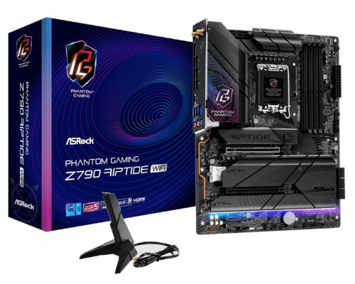 Мат. плата Asrock Z790 RIPTIDE WIFI, LGA1700, Z790, 4xDDR5, 4xSATA3, 4xM.2 , Raid, 1xHDMI, 1xDP,ATX