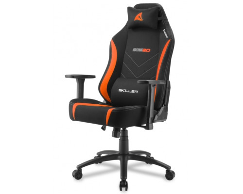 Игровое компьютерное кресло Sharkoon SGS20 Fabric Black, Orange, Синтетическая кожа, Регулируемый под