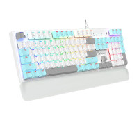 Клавиатура Bloody S515R Icy White,  игровая,  механическая,  USB,  подсветка RGB,  Анг, Рус,  белый