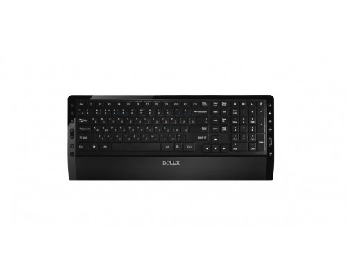 Клавиатура Delux DLK-1900OGB, ультратонкая, беспроводная 2.4ГГц, кол-во стандартных клавиш 104, Анг/
