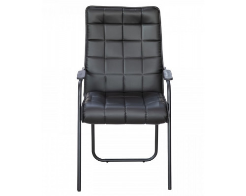 Компьютерное кресло B01-F, эко-кожа, каркас и подлокотники металл, 560х510х450мм., черный