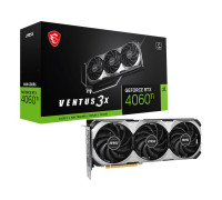 Видео карта MSI,  Nvidia GeForce RTX4060 Ti VENTUS 3X E 8G,  8GB, GDDR6,  128 bit,  RTX4060TI-VENTUS-3X-E