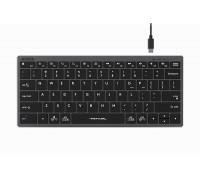 Клавиатура A4 Tech FX51 Fstyler,  Ultra-Slim,  USB,  12 мультимедийных клавиш,  Анг, Рус, Каз,  серый