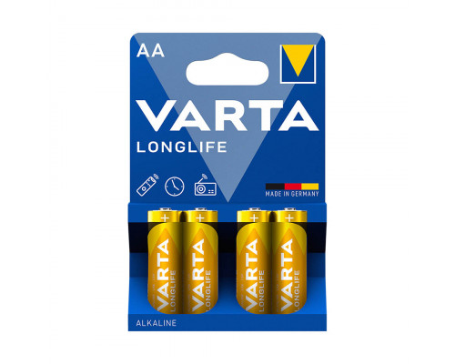 Батарейка VARTA LR6 Longlife, AA, 1.5 V, 4 шт., блистер