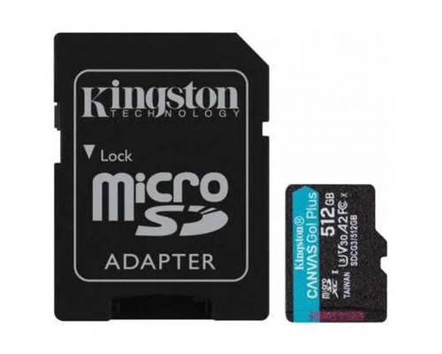 Флеш-карта Kingston SDCG3/512GB, 512GB, MicroSDHC Class 10 U3 + адаптер