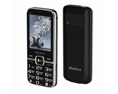 Сотовый телефон Maxvi P18 Black 2.8 TFT,  3 SIM,  microSD память,  SMS,  MP3,  MP4,  0.3Mpx,  FM-радио,  GSM