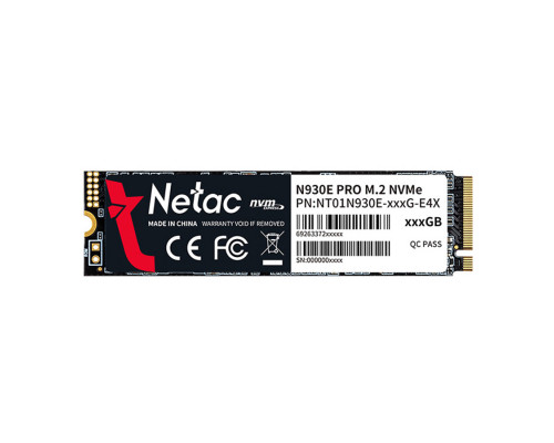 Винчестер SSD Netac, 512 Gb, N930E NT01N930E-512G-E4X, M.2 NVMe, R2080Mb/s, W1700MB/s