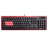 Клавиатура Bloody B2278,  игровая,  мембранная,  USB,  8-механических кнопок,  подсветка красная,  Анг, Рус