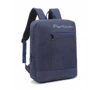 Рюкзак PORTCASE KBP-132 BU,  Полиэстер,  для ноутбука 15.6",  синий