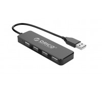 Расширитель USB Orico,  FL01-BK-BP,  4 порта USB 2.0,  длина кабеля 0.30 м,  цвет чёрный