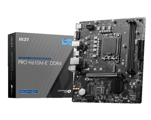 Мат. плата MSI H610M-E PRO, S-1700, Intel H610, 2xDDR5/6xSATA3/1xM.2/VGA/HDMI/1xPCI-E x16/1xPCI-E x1