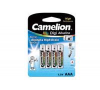 Батарейка,  CAMELION,  LR6-BP4DG,  Digi Alkaline,  AA,  1.5V,  2800mAh,  4 шт.,  Блистер