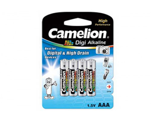 Батарейка, CAMELION, LR6-BP4DG, Digi Alkaline, AA, 1.5V, 2800mAh, 4 шт., Блистер