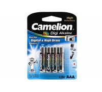 Батарейка,  CAMELION,  LR03-BP4DG,  Digi Alkaline,  AAA,  1.5V,  1250mAh,  4 шт.,  Блистер