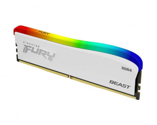 Оперативная память Kingston 8 Gb, DDR4, HyperX Fury Beast White RGB, KF432C16BWA/8, PC4-25600/3200MH