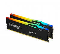 Оперативная память Kingston 64 Gb,  DDR5,  HyperX Fury Beast,  KF556C40BBAK2-64 (Kit 2x32GB),  PC5-44800