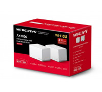 Домашняя Mesh Wi-Fi система GbE AX1800 Mercusys Halo H70X(2-pack)  Wi-Fi 6,  бесшовный роуминг 802.11