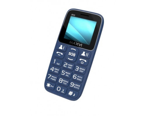 Сотовый телефон Maxvi B110 Blue 1.77 TFT,  2 SIM,  microSD память,  SMS,  MP3,  MP4,  0.3Mpx,  FM-радио,  GS