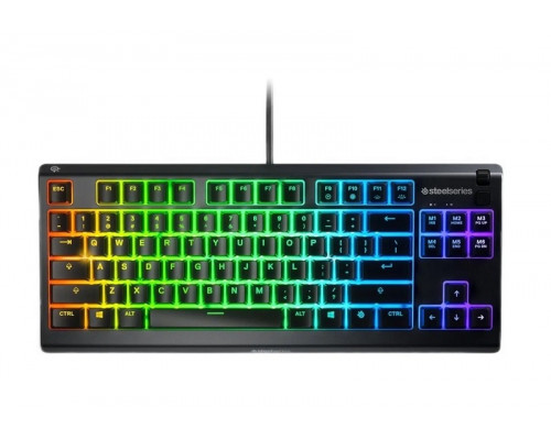 Клавиатура SteelSeries, Apex 3 TKL RU, 64817, Игровая, Мембранные клавиши, IP32, USB, Подсветка RGB,