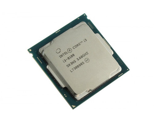 Процессор Intel Core i3-8100, 3.6 Ghz, S-1151, L3 cache:6mb/Coffee Lake/14nm/4 ядра/65Вт, OEM