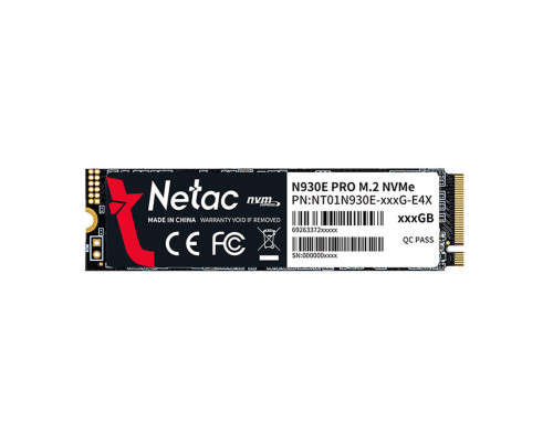 Винчестер SSD Netac, 256 Gb, N930E NT01N930E-256GB-E4X, M.2 NVMe, R2040Mb/s, W1270MB/s