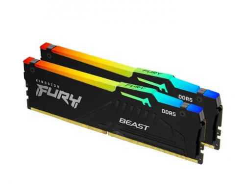 Оперативная память Kingston 16 Gb, DDR5, HyperX Fury Beast RGB EXPO, KF556C36BBEAK2-16 (Kit 2x8GB),