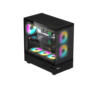 Корпус Formula V,  Crystal Z8 FLOE Black,  ATX, micro ATX,  USB Type C, 3.0, 2.0,  HD-Audio,  Кулер 6*120мм