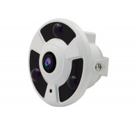 Камера Наружняя  IP Jovision JVS-N93-360,  HD 3.0mp,  Lens: 1.42mm,  Infra-Red,  12V,  белый,  0°～180°  Ve