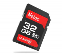 Флеш-карта Netac NT02P600STN-032G-R,  32 Gb,  90 MB, s,  SD Class 10 U1