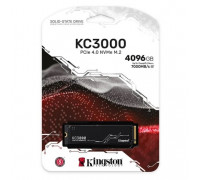 Винчестер SSD Kingston 4096Gb,  KC3000,  NVMe M2 PCIe 4.0,  R7000 Mb, s,  W7000 Mb, s,  SKC3000D, 4096G