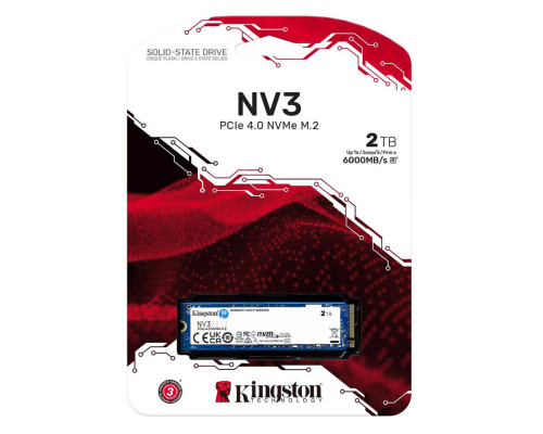 Винчестер SSD Kingston 2000Gb, NV3, NVMe PCIe 4.0x4, R6000 Mb/s, W5000 Mb/s, SNV3S/2000G