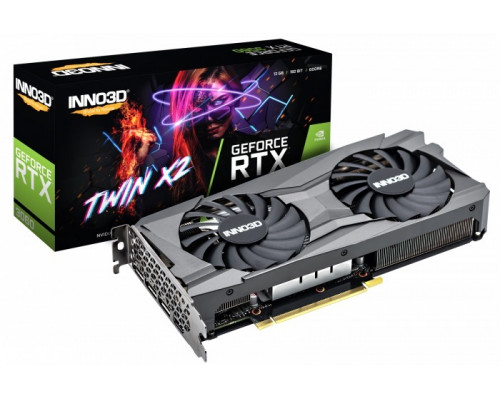 Видео карта Inno3D, Nvidia GeForce RTX3060 Twin X2, 8Gb, 128 bit, GDDR6, N30602-08D6-11902130, HDMI/