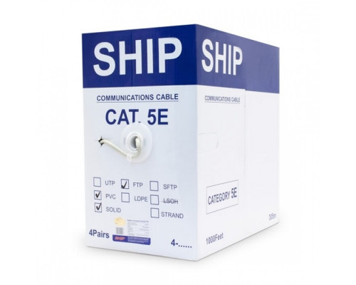 Кабель сетевой FTP SHIP D145-P, Cat.5e, FTP, 4x2x1/0.51мм, PVC, 305 м/б (Экранированный)