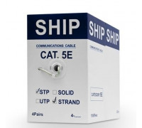 Кабель сетевой FTP SHIP D145S-P,  Cat.5e,  FTP,  4x2x7, 0.16мм,  PVC,  305 м, б (Экранированный,  Многожильн