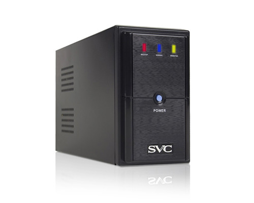 ИБП SVC V-800-L,  Мощность 800ВА, 480Вт,  Диапазон работы AVR: 165-275В,  AVR в режиме Booster: 138-292В