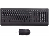Клавиатура + Мышь Delux, DLD-6075OUB, USB, Анг, Рус, Каз, Оптическая Мышь, Черный