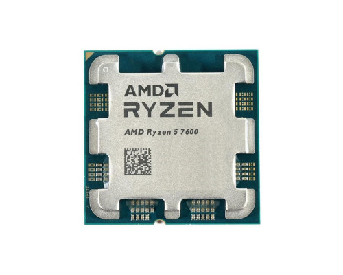 Процессор AMD Ryzen 5 7600,  3, 8ГГц (5, 1ГГц Turbo) Raphael Ridge 6-ядер 12 потоков,  4MB L2,  16MB L3