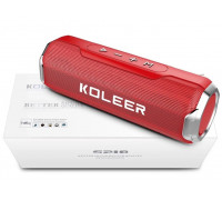 Колонка портативная Koleer S218 Red,  5Вт (2, 5Вт*2),  Аккумулятор (1200мАч),  диапазон частот 70-18000