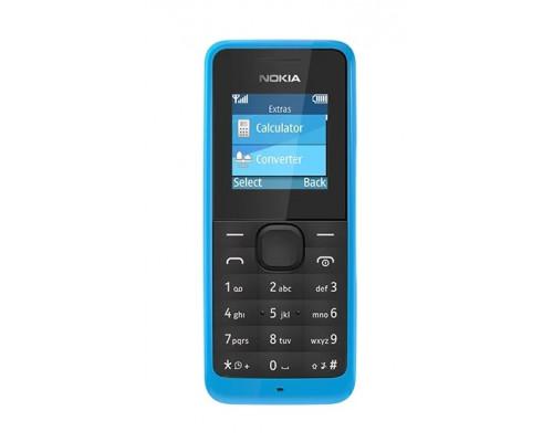 Сотовый телефон Nokia 105 1.4 TFT,   1 SIM,  8Mb пямять,  FM-радио,  800 мАч Blue