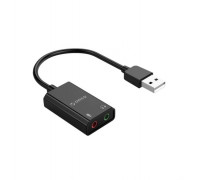 Звуковая карта ORICO USB SKT3-BK-BP USB 2.0, 3.5mm microphone, 3.5mm earphone, 10cm, 26*43*12mm