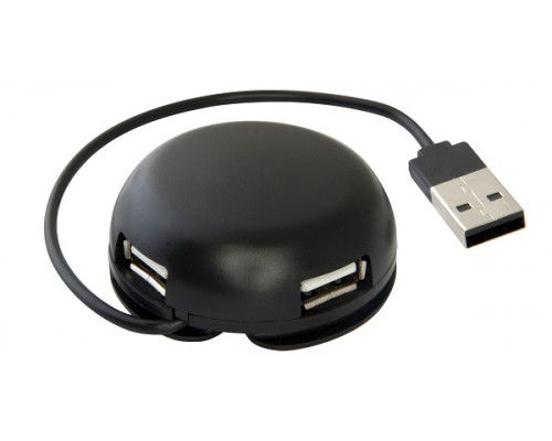 Коммутатор Defender Quadro Light,  USB 2.0,  4 портовый,  0.18 м,  Чёрный
