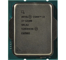 Процессор Intel Core i3-12100,  3.3 Ghz,  S-1700,  L3 cache: 12 mb, Alder Lake, 4+4 ядер, 89Вт,  OEM